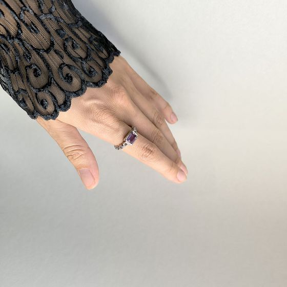 Серебряное кольцо с аметистом 1.338ct