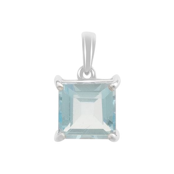 Серебряная подвеска с топазом 3.2ct