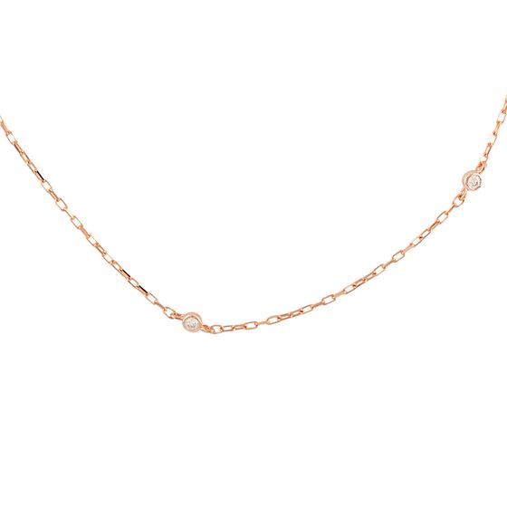 Золотое колье с фианитами 0.5ct