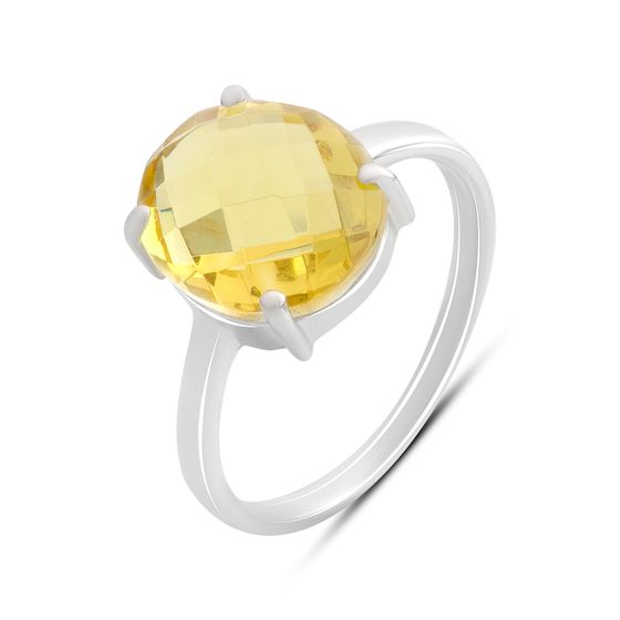 Серебряное кольцо с цитрином nano 4.178ct