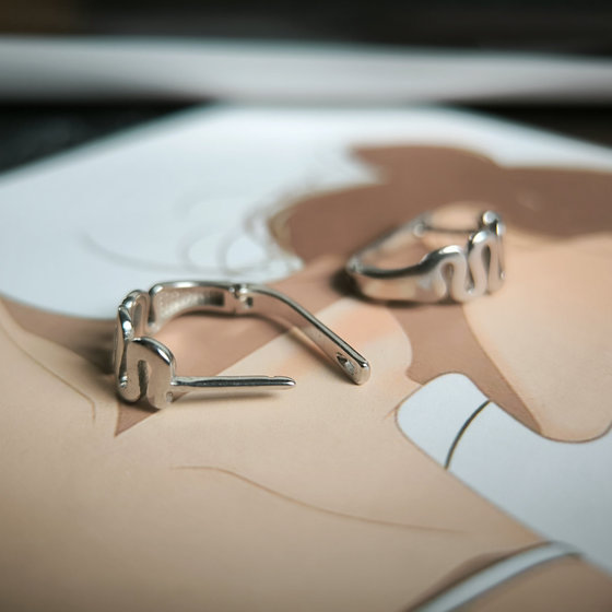 Серебряные серьги без камней