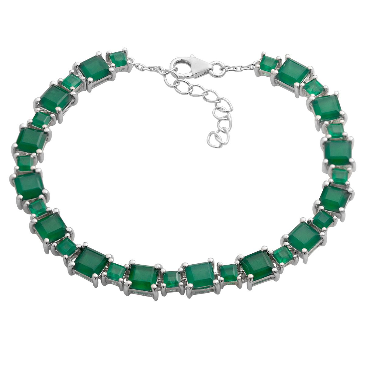 Серебряный браслет с агатом 10.506ct