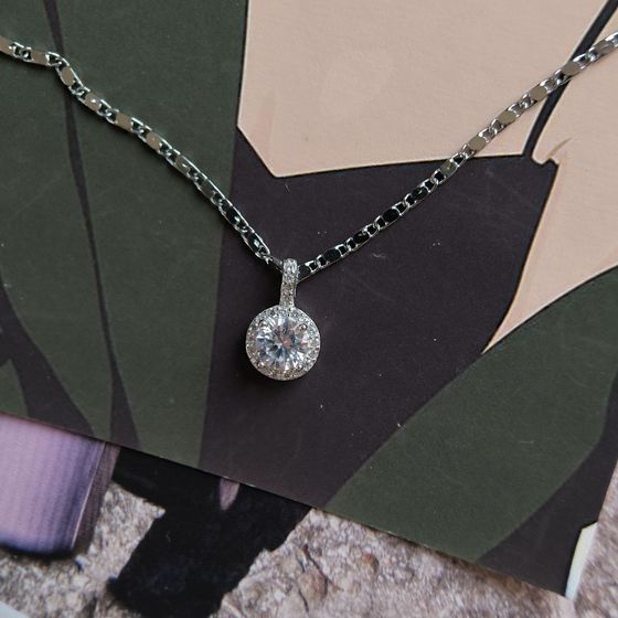 Серебряная подвеска с фианитами