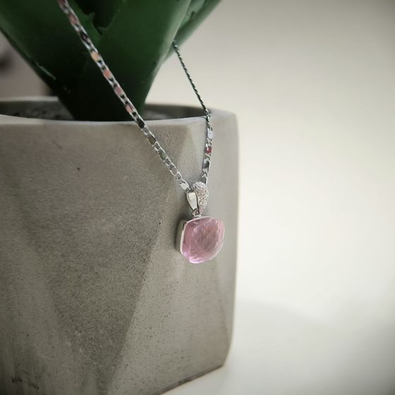 Серебряная подвеска с фианитами