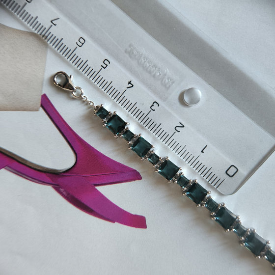 Серебряный браслет с топазом Лондон Блю 10.246ct