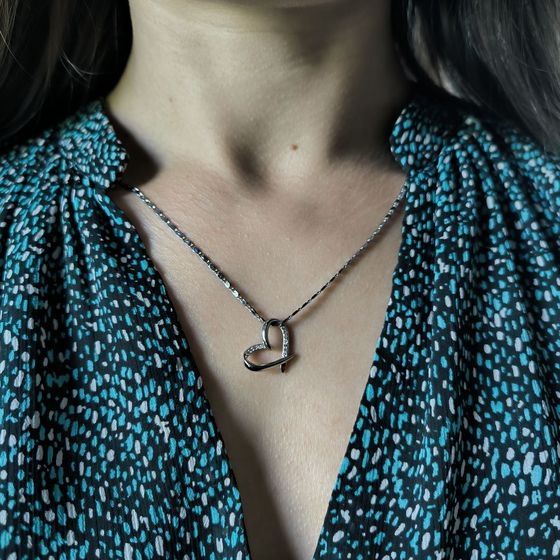 Серебряная подвеска с фианитами