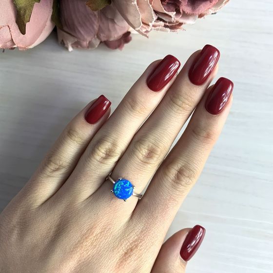 Серебряное кольцо с опалом
