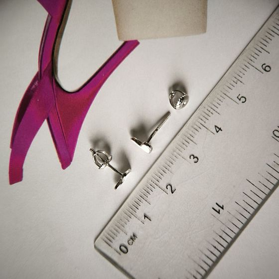 Серебряные серьги с емаллю