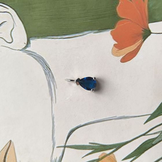 Серебряная подвеска с сапфиром nano 0.517ct