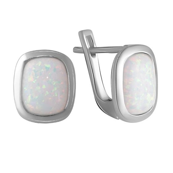 Серебряные серьги с опалом