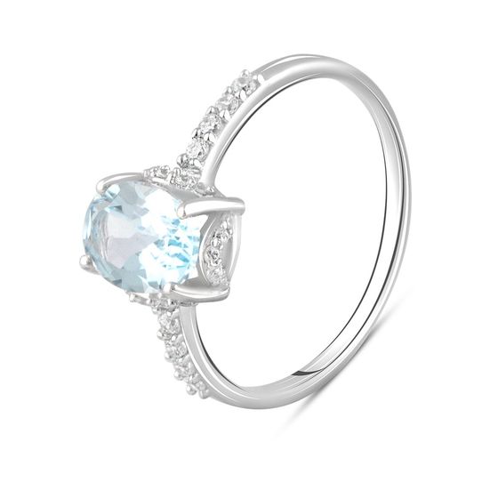 Серебряное кольцо с топазом 2.437ct