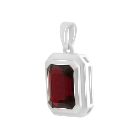 Серебряная подвеска с гранатом nano 2.625ct