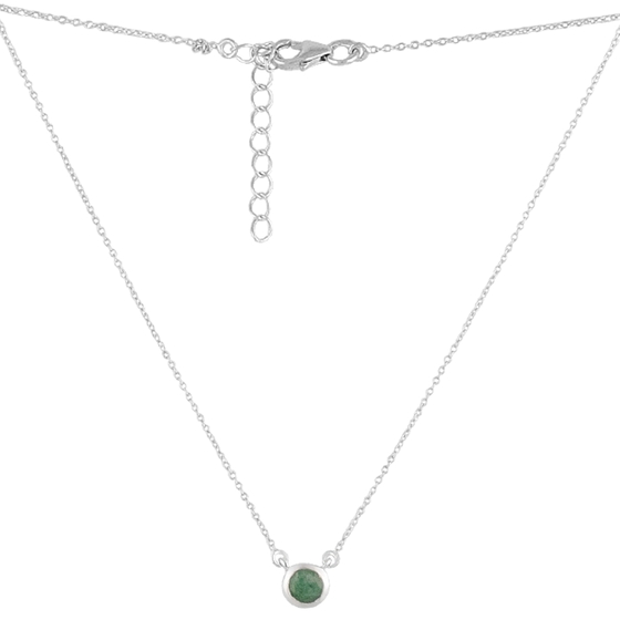 Серебряное колье с изумрудом 0.468ct