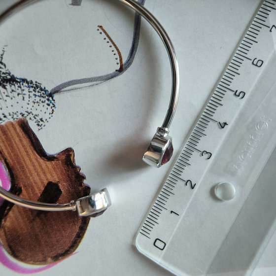 Серебряный браслет с гранатом nano 4.33ct