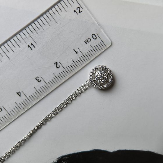 Серебряное колье с фианитами