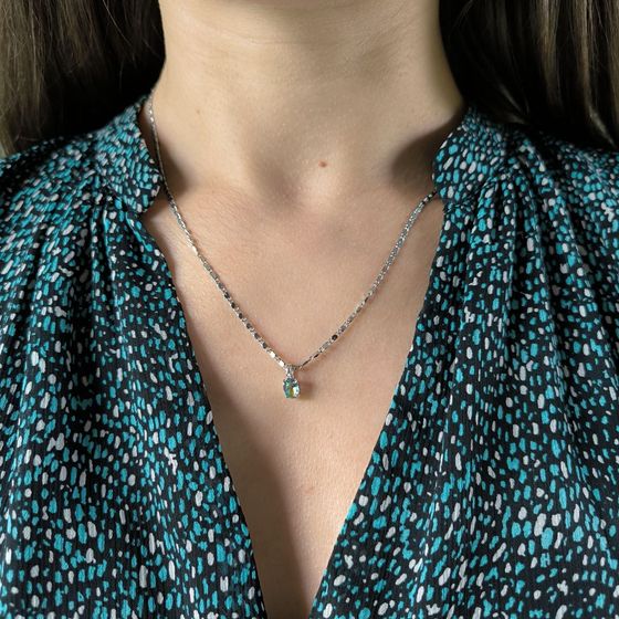 Серебряная подвеска с мистик топазом 0.582ct