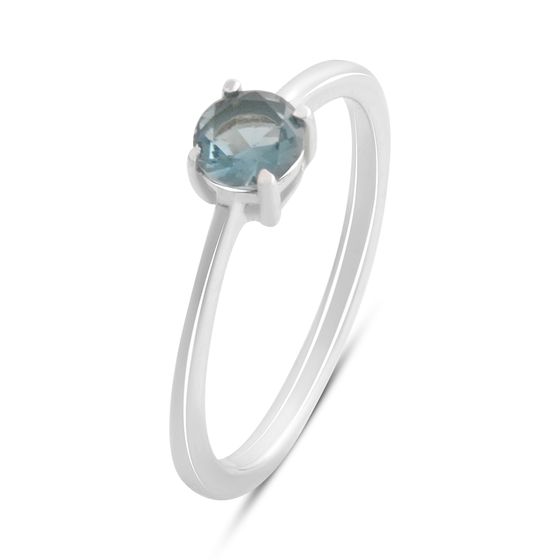 Серебряное кольцо с топазом Лондон Блю 0.341ct