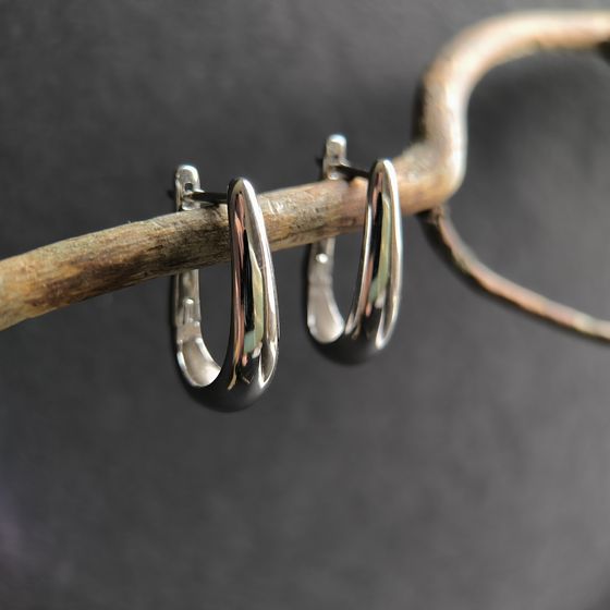 Серебряные серьги без камней