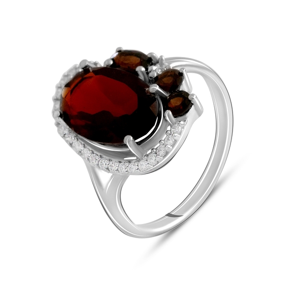 Серебряное кольцо с гранатом 4.64ct