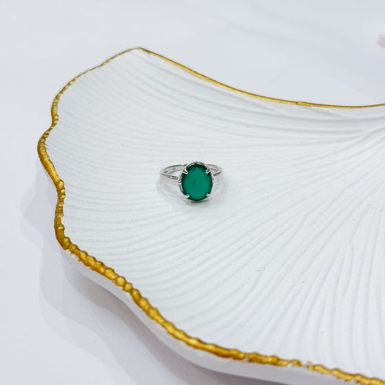 Серебряное кольцо с агатом 4.218ct