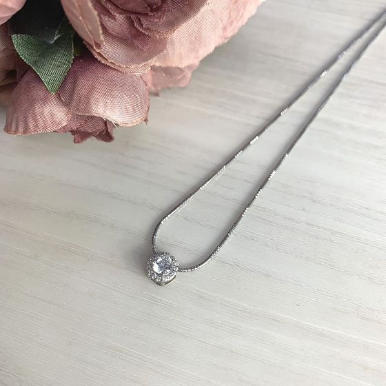 Серебряная подвеска с фианитами 1.031ct