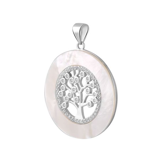 Серебряная подвеска с перламутром