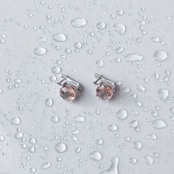 Серебряные серьги с султанитом 5.575ct