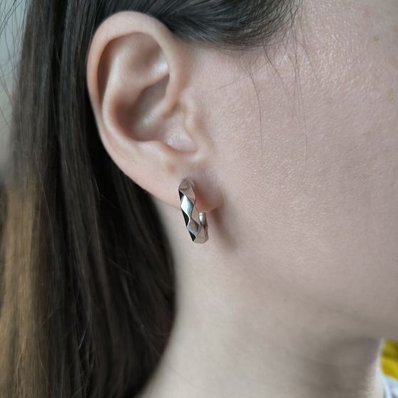 Серебряные серьги без камней