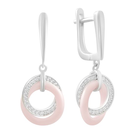 Серебряные серьги с керамикой