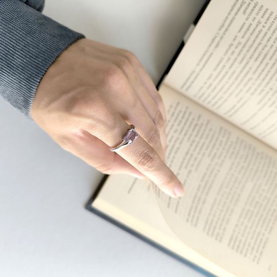 Серебряное кольцо с аметистом 1.383ct