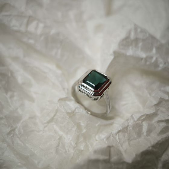Серебряное кольцо с топазом Лондон Блю 3.138ct
