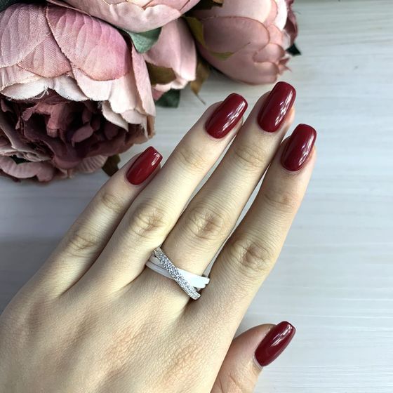 Серебряное кольцо с керамикой