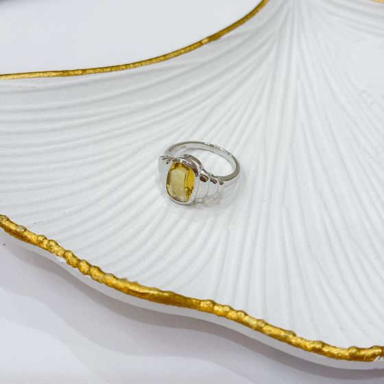 Серебряное кольцо с цитрином nano 3.2ct