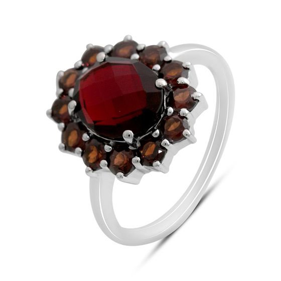 Серебряное кольцо с гранатом nano 4.007ct
