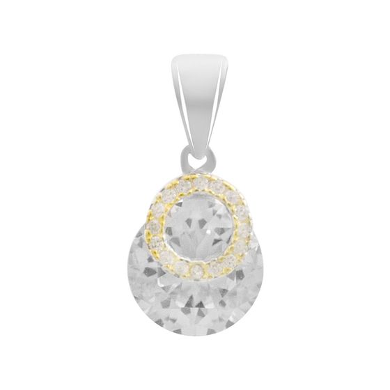 Серебряная подвеска с фианитами