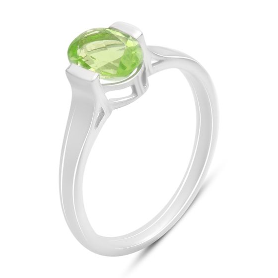 Серебряное кольцо с хризолітом 1.04ct