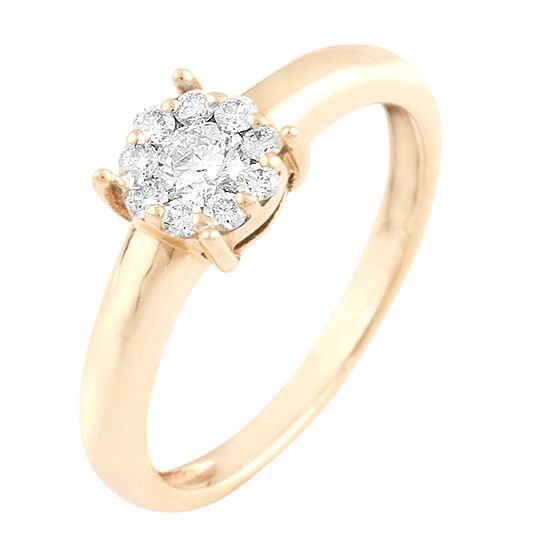 Золотое кольцо с бриллиантом, бриллиантом