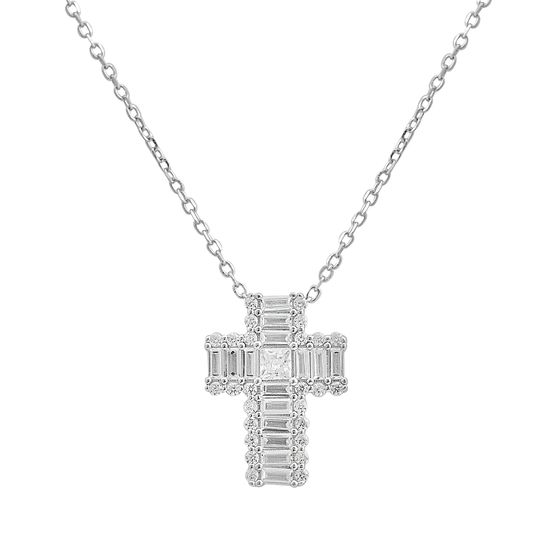 Серебряное колье с фианитами