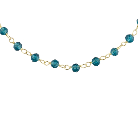 Серебряное колье с топазом Лондон Блю 8.71ct