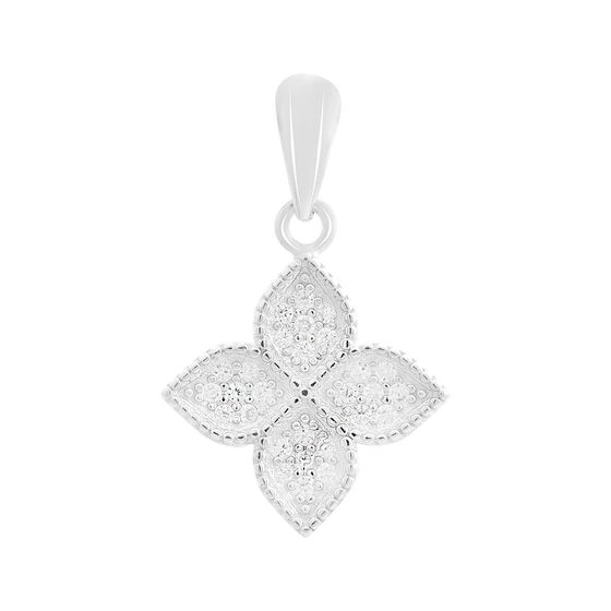 Серебряная подвеска с фианитами