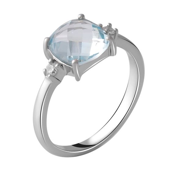 Серебряное кольцо с топазом 3.224ct