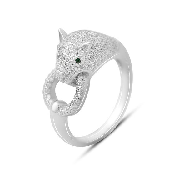 Серебряное кольцо с фианитами