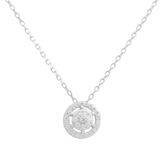 Серебряное колье с фианитами
