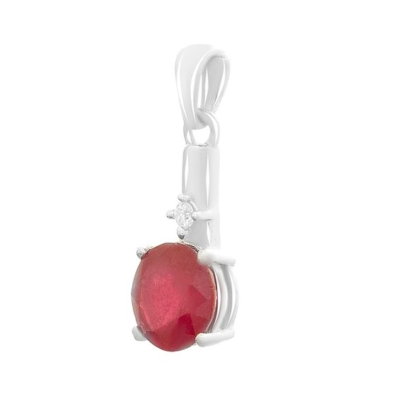Серебряная подвеска с рубином 2.783ct