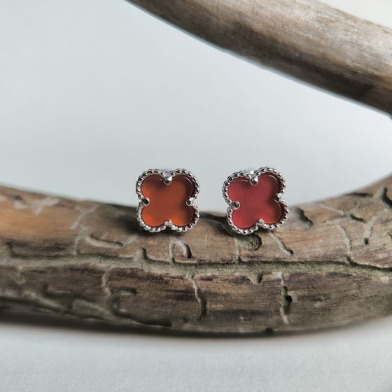 Серебряные серьги с агатом