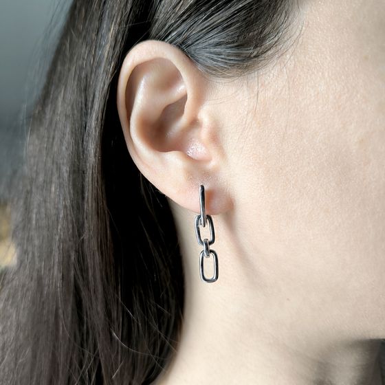 Серебряные серьги без камней