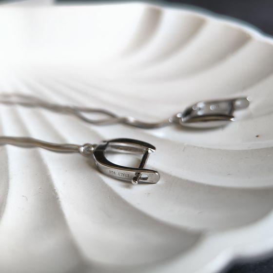 Серебряные серьги без камней