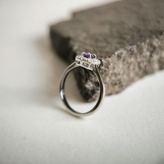 Серебряное кольцо с аметистом 0.345ct