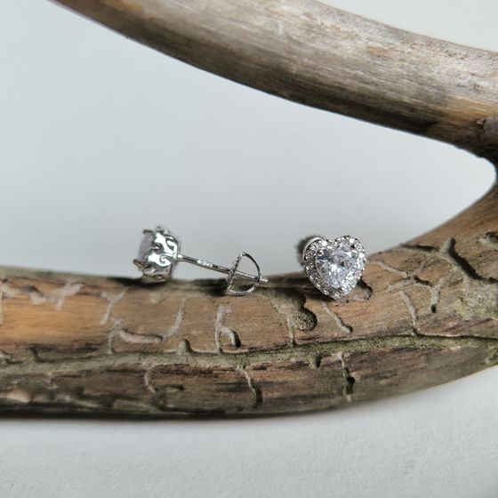 Серебряные серьги с фианитами