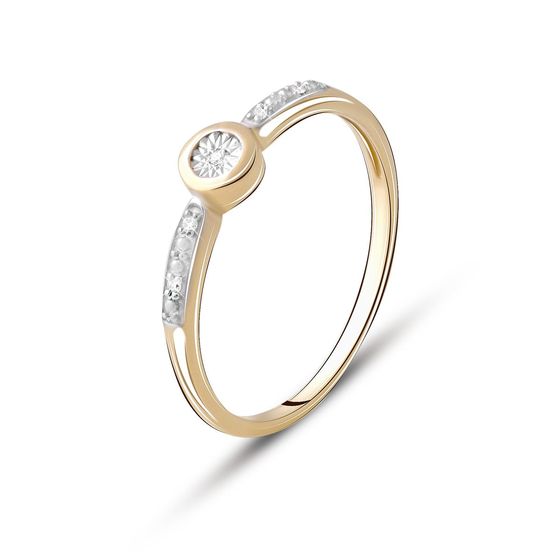 Серебряное кольцо с бриллиантом 0.05ct
